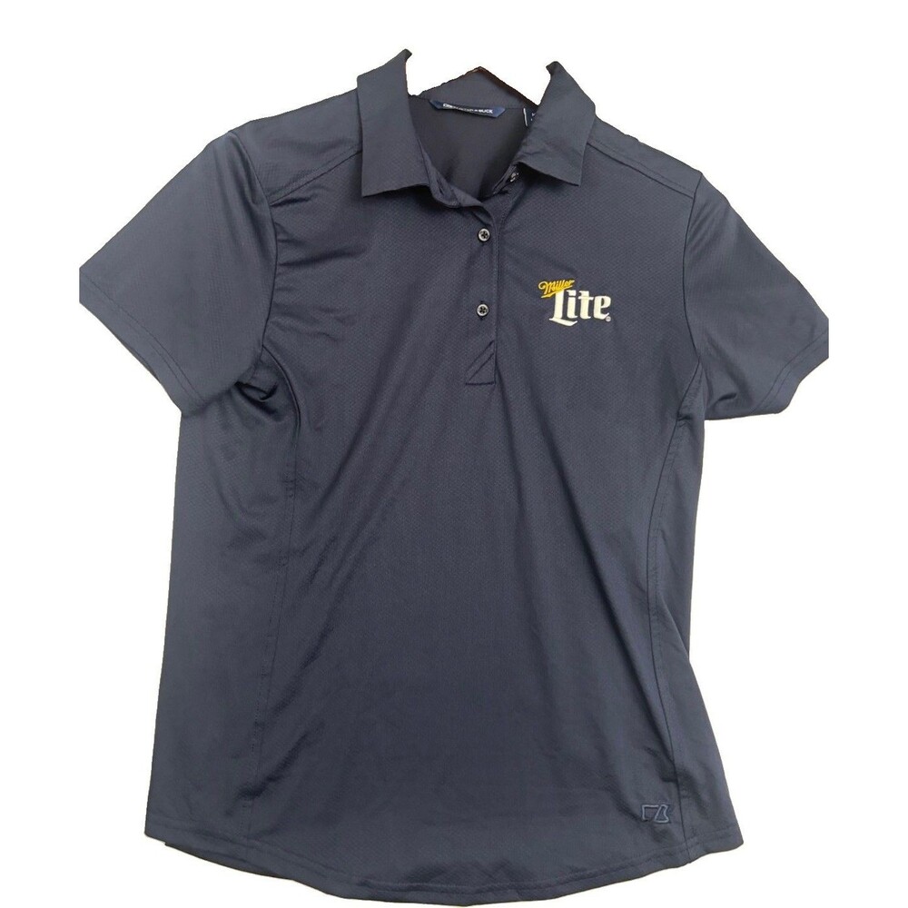 Cutter & Buck Miller Lite Women’s Medium Navy Performance Polo Shirt Logo Golf